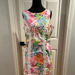 Lilly Pulitzer Pink and Green Floral Dress